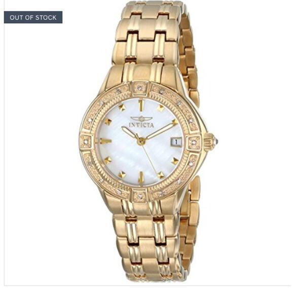 Invicta Pro Diver Women’s Gold Tone Diamond Accent Watch with Box - Picture 9 of 9